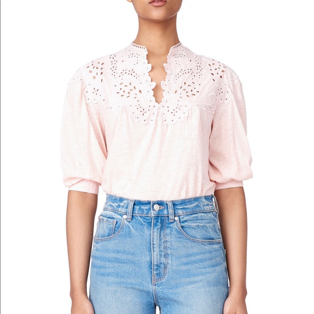 Rebecca Taylor La Vie pink top EUC